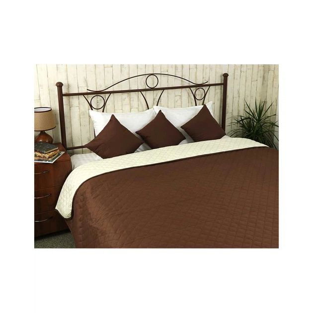 Покривало Руно Двостороннє Барселона шоколадно-молочне 150х212 см (360.52У_Барселона) - picture 1