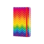 Книга записная Optima А5 Rainbow, твердая обложка текстиль, резинка, блок клетка (O27190-02) - уменьшенное изображение 1