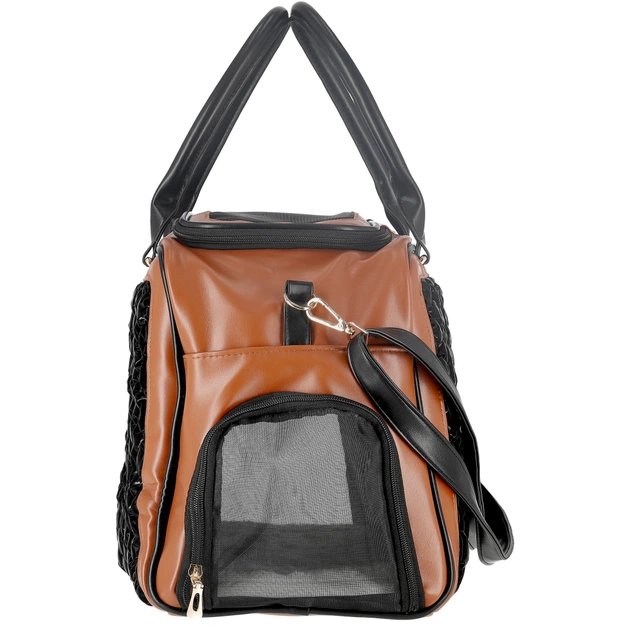 Переноска для тварин MISOKO&CO 45x20x30 см чорно-коричнева (YIWUMSK70152) - picture 4
