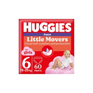 Підгузки Huggies Little Movers/Pants 6 (15-25 кг) Box для дівчаток 60 шт (5029053564135) зображення 1