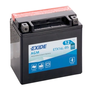 Акумулятор автомобільний EXIDE AGM 12Ah Ев (-/+) (200EN) (ETX14L-BS) зображення 1