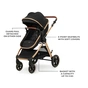 Коляска Kinderkraft 3 в 1 Esme Pro Pure Black (KSESME00BLK300N) (5902533929351) - уменьшенное изображение 5