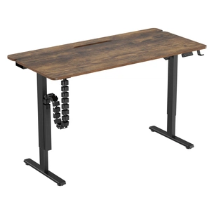 Комп'ютерний стіл OfficePro з електрорегулюванням висоти 1500 x 720 мм Dark Wood/Black (ODE1575DW) зображення 1