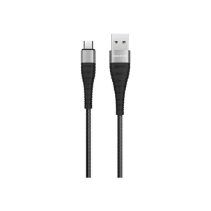 Дата кабель USB 2.0 AM to Micro 5P 1.0m 2.4A nylon BX32 black BOROFONE (6931474710437) зображення 1