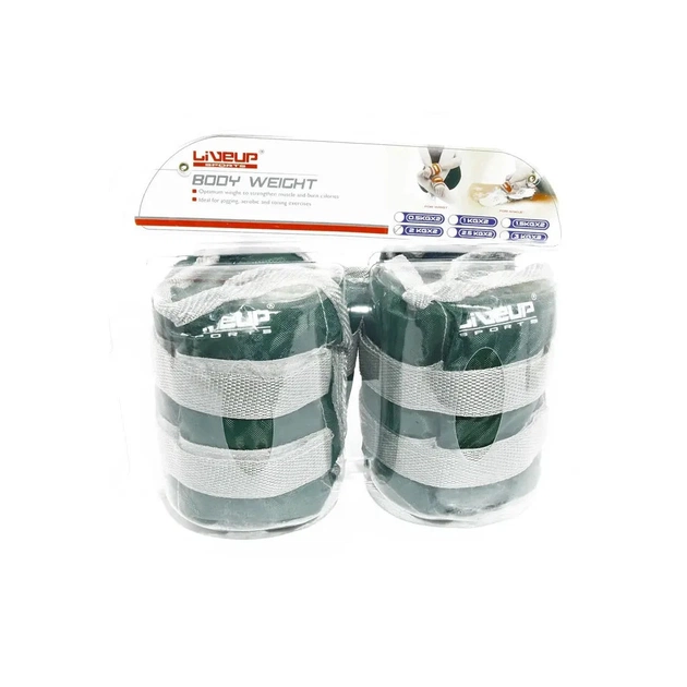 Обважнювач LiveUp Wrist/Ankle Weights LS3011-2 2 шт по 2 кг зелений (6951376126358) - picture 2