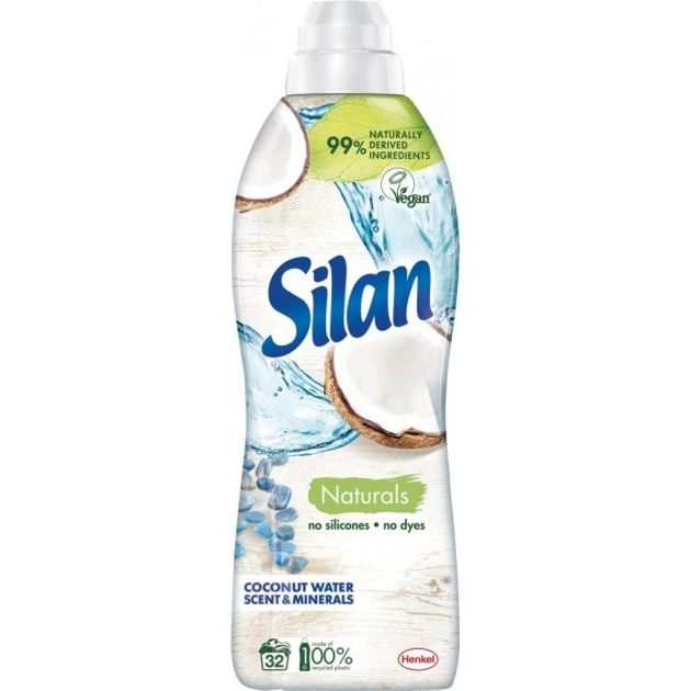 Кондиціонер для білизни Silan Naturals Аромат Кокосової Води та Мінералів 800 мл (9000101384932) - изображение 1