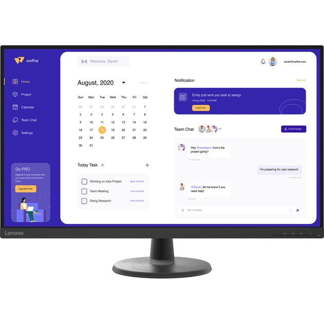 Монітор Lenovo C32u-40 (63DAGAT2UA) - изображение 1