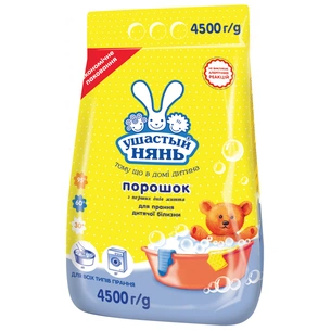 Пральний порошок Ушастый нянь для дитячої білизни 4.5 кг (4820026412870) зображення 1