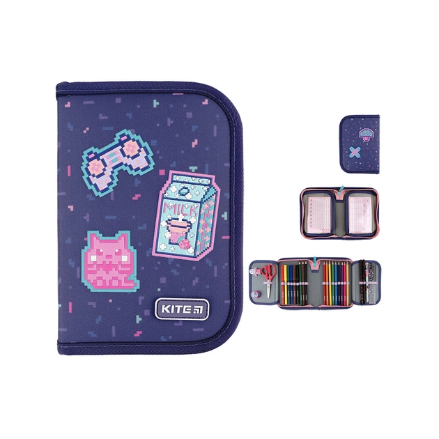 Пенал Kite Pixel Love з наповненням (K24-622H-5) - изображение 1