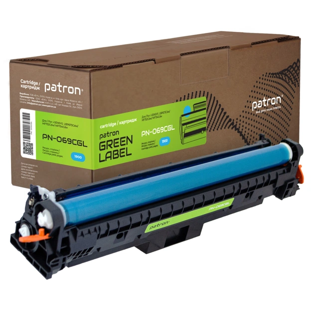 Картридж Patron Canon 069 cyan Green Label (PN-069CGL) - изображение 1