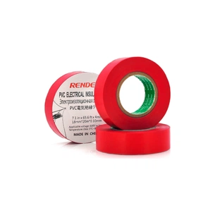 Ізоляційна стрічка Render 0.10мм*18мм*20м Red, temp-10+80°С, 2000V, 10 шт. (0,10мм*18мм*20м-R) изображение 1