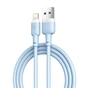 Дата кабель USB 2.0 AM to Lightning 1.0m 2.1A silicone blue XO (NB208-L-1-BL) - зменшене зображення 1