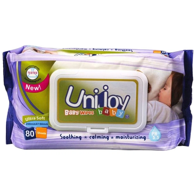 Дитячі вологі серветки Unijoy 80 шт. (6973920542339) - зображення 1