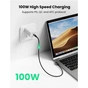 Дата кабель USB-C 2.0 to USB-C 1.0m 90° corner US334 black Ugreen (70643) - зменшене зображення 4