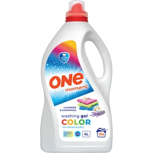 Гель для прання One Moment Color Lavander & Chamomile 4 л (4820096036938) зображення 1