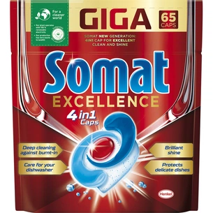 Таблетки для посудомийних машин Somat Excellence 65 шт. (9000101514094) зображення 1