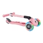 Самокат Globber Junior Foldable Lights до 50 кг 2+ Пастельно-рожевий з квітами (433-210) - зменшене зображення 10