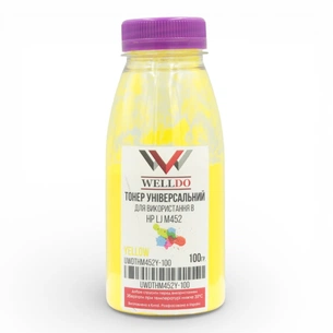 Тонер HP CLJ M252/277/452/Canon MF-631/632/633, фасовка, yellow 100г Welldo (UWDTHM452Y-100) зображення 1
