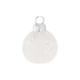 Ялинкова іграшка Chomik скляні кульки 4 см, 6шт, білі з блискітками (5900779855786) - уменьшенное изображение 2