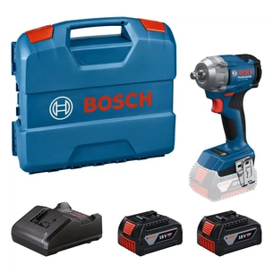 Гайковерт Bosch GDS 18V-350 18V, 2x4Ah, до 3400об/хв, 85/200/350Нм, квадрат 1/2", кейс 1.1кг (0.601.9M5.021) зображення 1