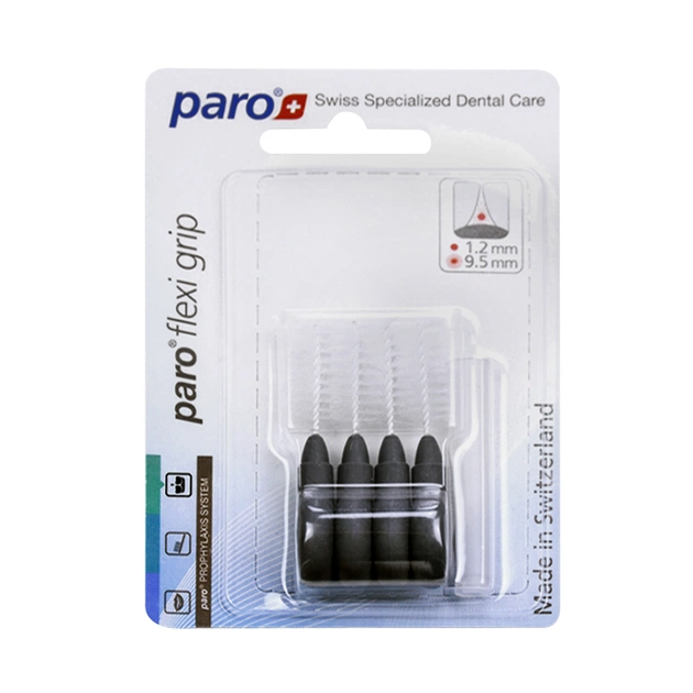 Щітки для міжзубних проміжків Paro Swiss Flexi Grip х-великі Ø 9.5 мм 4 шт. (7610458010808) - picture 2