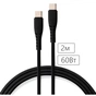 Дата кабель USB-C to USB-C 2.0m 60W Silicon Black Vinga (VCDCCC262SB) - зменшене зображення 4