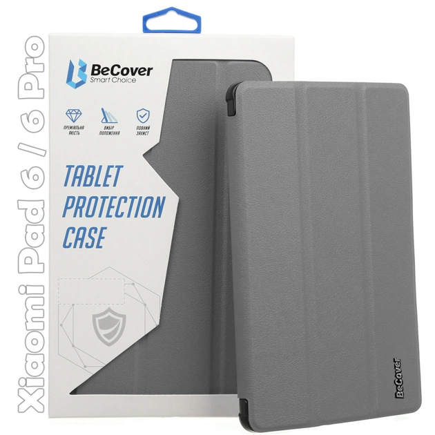 Чохол до планшета BeCover Smart Case Xiaomi Mi Pad 6 / 6 Pro 11" Gray (709497) - изображение 1