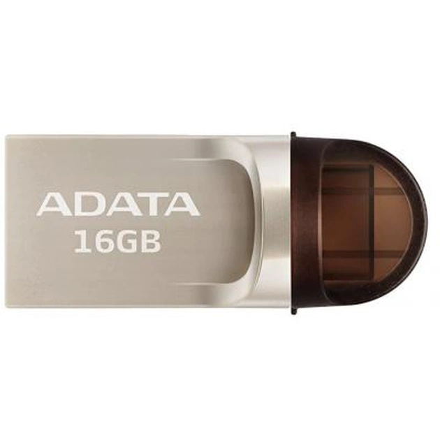 USB флеш накопичувач ADATA 16GB UC370 Golden USB 3.1 Type-C (AUC370-16G-RGD) - изображение 1