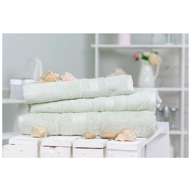 Рушник MirSon набір банний 5008 SoftNess Menthol 50x90, 70x140, 100x150 (2200003182682) - изображение 1
