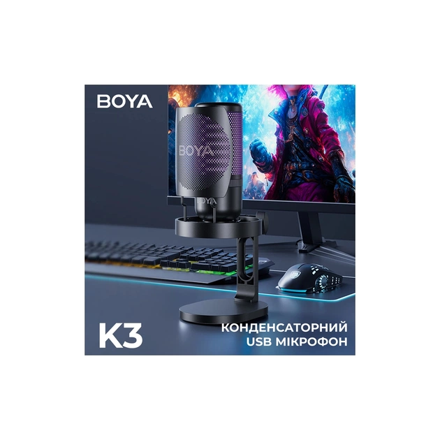 Микрофон Boya K3-02 RGB Type-C/3,5 мм Black (BOYA K3-02) - изображение 5