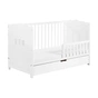 Ліжечко Klups Marsell з шухлядою та перегородкою 140 х 70 см Біле (MARSELL2) - зменшене зображення 1