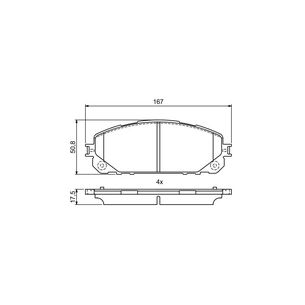 Гальмівні колодки Bosch 0986495404 зображення 1