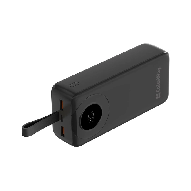 Батарея універсальна ColorWay 30 000 mAh EnergyPlus PD/18W, QC3.0/22.5W, Black (CW-PB300LPB4BK-PDD) - зображення 3