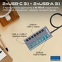 Концентратор Promate USB Hub 7 ports gegahub-10g (gegahub-10g) - зменшене зображення 3
