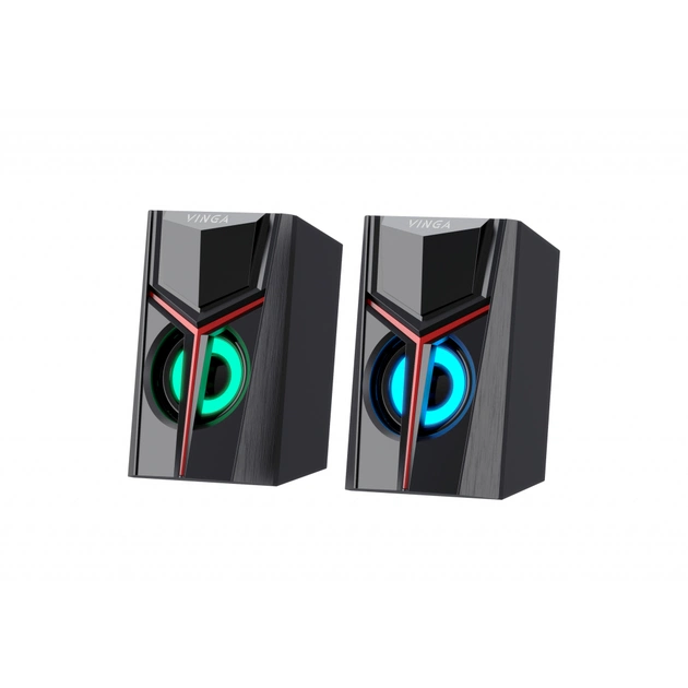 Акустична система Vinga SP-100 LED USB Black - зображення 1