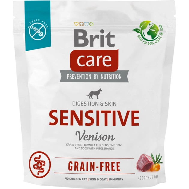 Сухий корм для собак Brit Care Dog Grain-free Sensitive з олениною 1 кг (8595602559152) - изображение 1