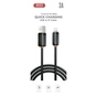 Дата кабель USB 2.0 AM to Lightning 1.0m 3A black XO (XO-CB-300UL-BK) - зменшене зображення 2