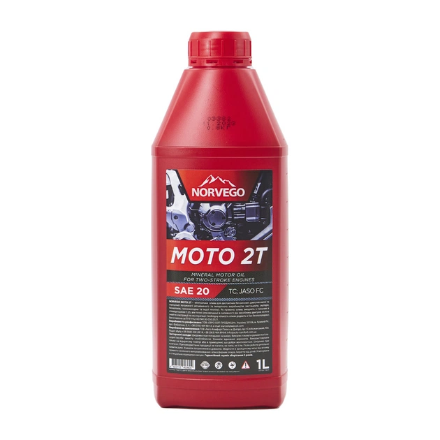 Моторна олива NORVEGO MOTO 2T 1л - зображення 1