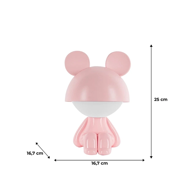 Нічник Kite Світильник LED з акумулятором Cute Mouse, рожевий (K25-316-2-2) - picture 6