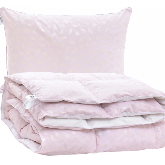 Ковдра MirSon Набір №2150 Bio-Pink Зима 50% пух 200х220 + подушка (2200003024852) - зображення 1