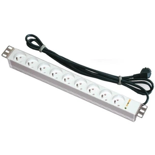 Силовий блок Conteg 19" 1U 9хSchuko, без вимикача, кабель 3м. (DP-RP-09-SCHU) зображення 1