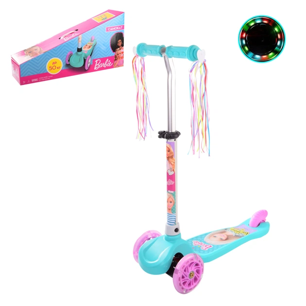 Самокат A-Toys Barbie, PU, LED (LS2116) - изображение 1
