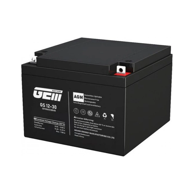 Батарея до ДБЖ GEM GS 12V-30Ah (GS 12-30) - зображення 1