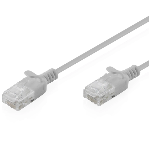Патч-корд 3м, UTP, cat.6, Sliim, AWG 32/7, Cu, LSZH, grey Digitus (DK-1618-030S) - изображение 1