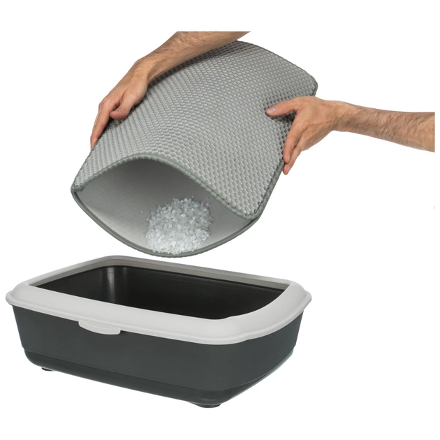 Килимок для тварин Trixie під туалет двошаровий 40х55 сірий (4011905403649) - picture 11