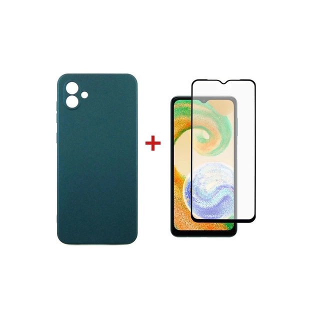 Чохол до мобільного телефона Dengos Samsung Galaxy A04 Case + Glass (Green) (DG-KM-75) - зображення 1
