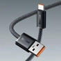 Дата кабель USB 2.0 AM to USB-C 2.0m 5A Gray Baseus (CALD000716) - зменшене зображення 6