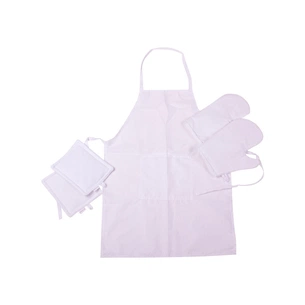 Фартух MirSon Набір 11-2107 White бязь дві прихватки + дві рукавички-прихватки + фартух (2200006752622) зображення 1