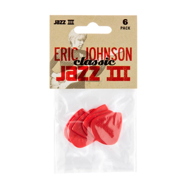 Медіатор Jim Dunlop Eric Johnson Jazz III 6 шт. (47PEJ3N) - picture 3