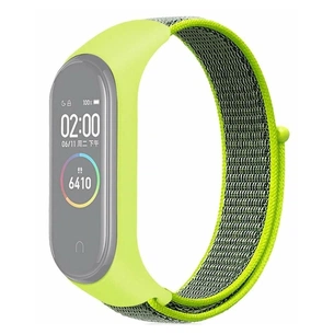 Ремінець до фітнес браслета BeCover Nylon Style для Xiaomi Mi Smart Band 7 Lime-Gray (707664) зображення 1